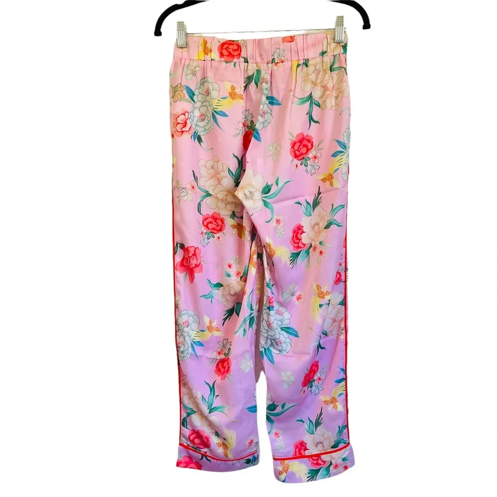 REVOLVE Plush Apparel‎ Pink Multi Floral Print Silky Pajama Set